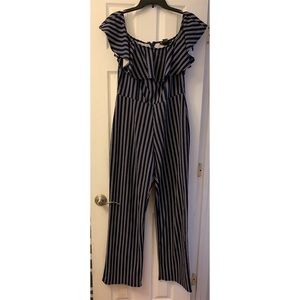 Blue Stripe Jumpsuit